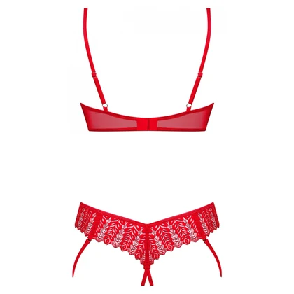 Set Obsessive Ingridia Decupat Roșu XL-2XL