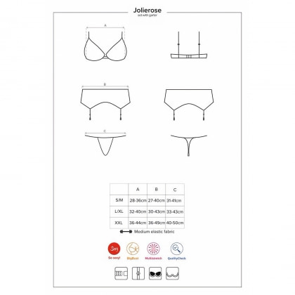 Set Obsessive Jolierose Roșu S-M