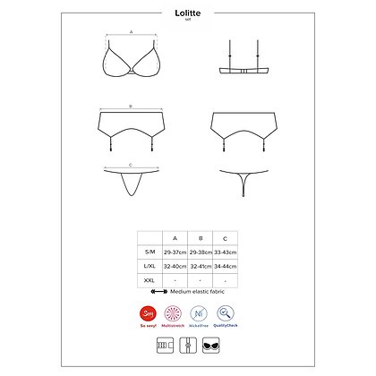 Set Obsessive Lolitte Negru S-M
