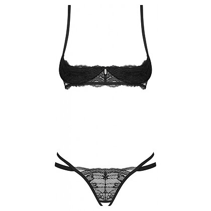 Set Obsessive Nutris Decupat Negru M-L