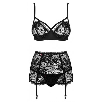 Set Obsessive Peonesia Negru S-M