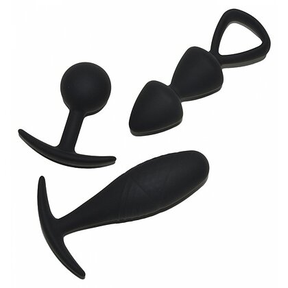 Set of Anal Plugs Basel Size S Negru