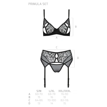 Set Passion Eco Primulă Negru S-M