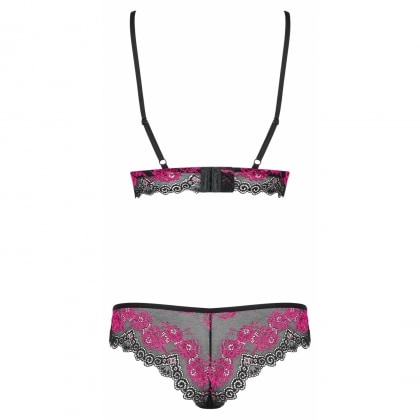 Set Sexy Obsessive Tulia din Dantelă Negru XS-S