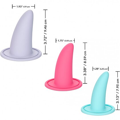 She-Ology Set Dilatatoare Purtabile — 3 Piese, silicon Multicolor