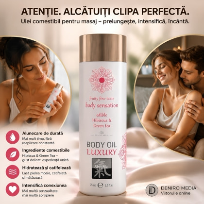 Shiatsu Ulei Comestibil Hibiscus și Ceai Verde 75 ml