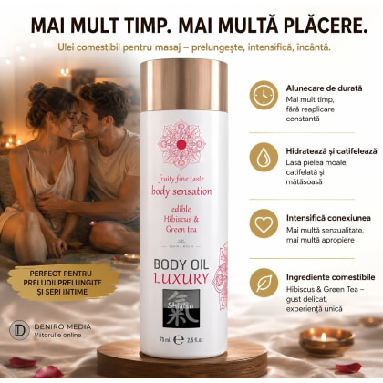 Shiatsu Ulei Comestibil Hibiscus și Ceai Verde 75 ml