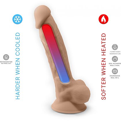 Silexd Dildo Realist 20.5 cm, 10 Funcții, Reîncărcabil