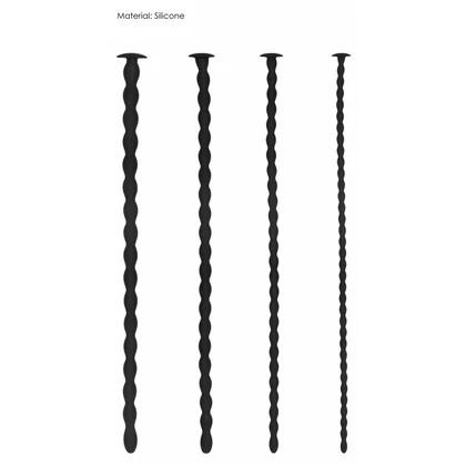 Silicone Spiral Plug Set Advanced Urethral Sounding Negru