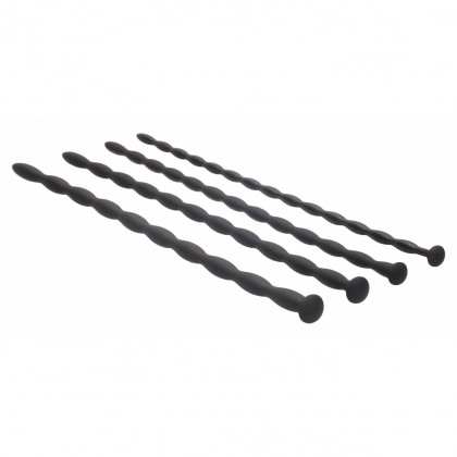 Silicone Spiral Plug Set Advanced Urethral Sounding Negru