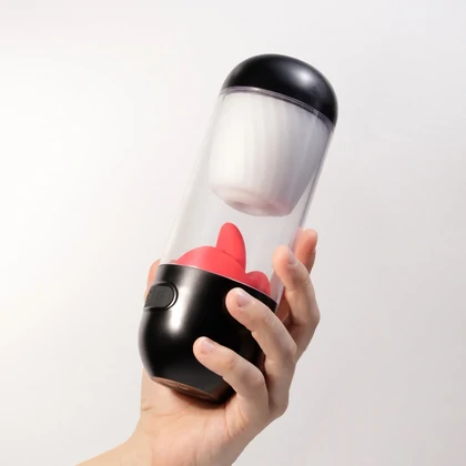 Slurpy Crushious Masturbator Automat 2 în 1 Alb