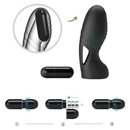 Stimulator Cu Vibrații Clitoris Pretty Love Alan Negru