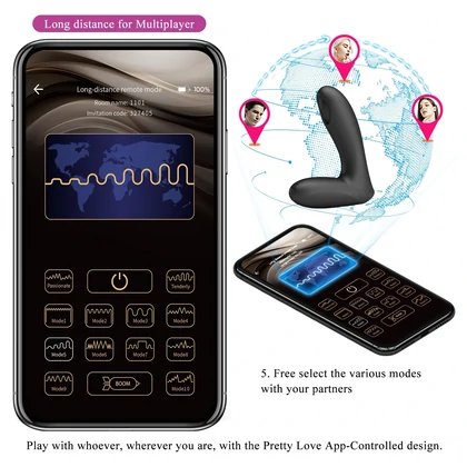 Stimulator Prostată Pretty Love Archenemy App Negru