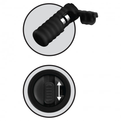 Stimulator Sfârcuri Vibrating Lassos Negru