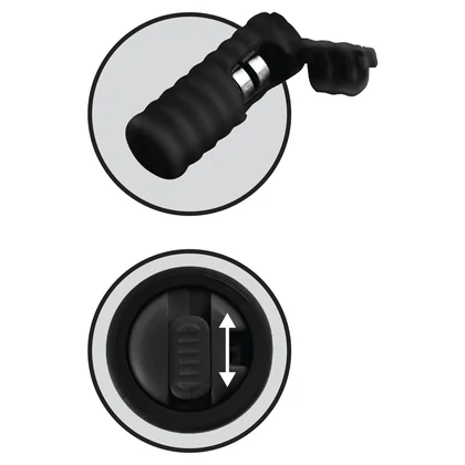 Stimulator Sfârcuri Vibrating Lassos Negru