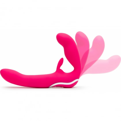 Happy Rabbit Strapless Vibe Silicon Roz Reîncărcabil USB