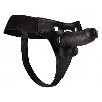 Strap-On Realistic - 8 Inch Negru