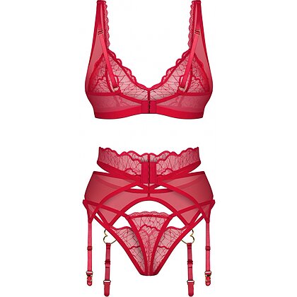 Suspender Set Obsessive Cupide Desir Roșu L-XL