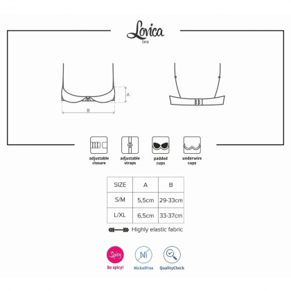 Sutien Obsessive Lovica Half Roșu S-M
