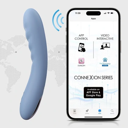 Svakom Ava Neo, Vibrator cu Împingere 5x5, Reîncărcabil Albastru