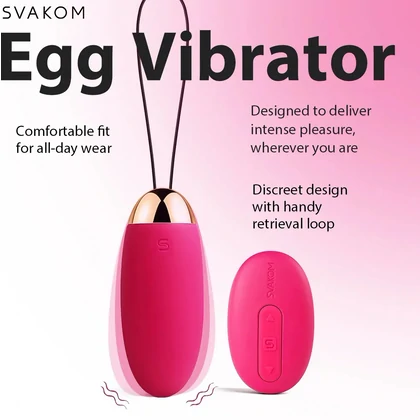 Svakom Elva Remote Control Vibrating Egg Roz