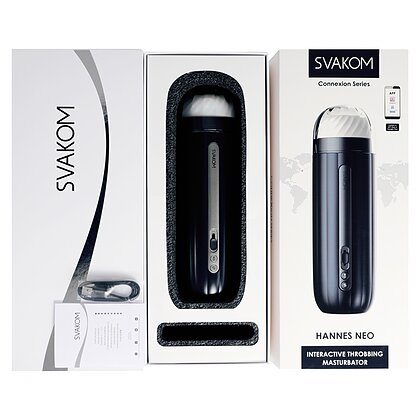 Svakom Hannes Neo Masturbator Automat 5 Moduri 38°C Negru