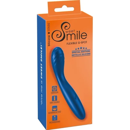 Sweet Smile Flexible Punct G – 10 Moduri, Reîncărcabil Albastru
