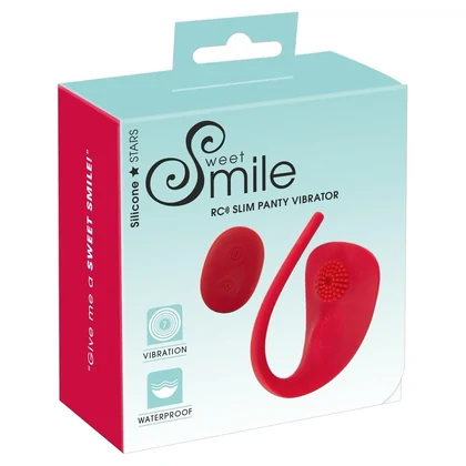 Sweet Smile RC Slim Panty: 7 Moduri, Reîncărcabil, Discret Roșu