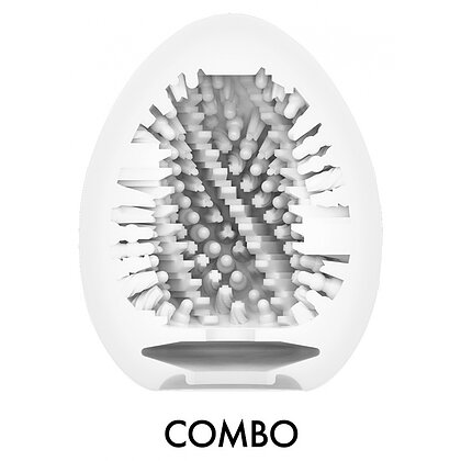 Tenga HARD BOILED II Ou Textura Spiralata Discret Alb