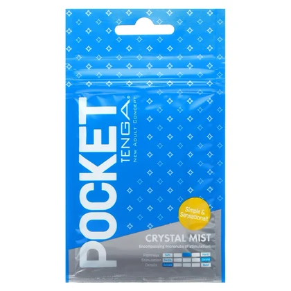 Tenga Pocket Stroker Crystal Mist, Compact și Discret Transparent