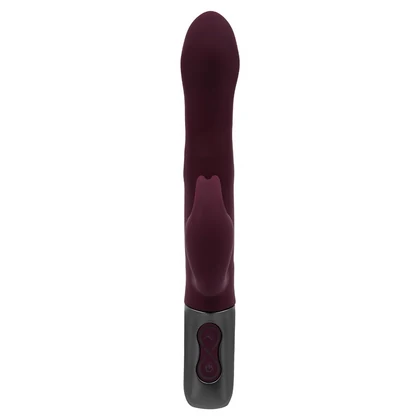 Titanz NMC 21.5cm — 10 Vibrații + 10 Rotații, Reîncărcabil Roșu