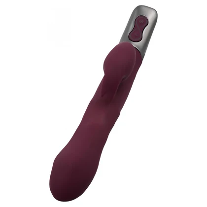 Titanz NMC 21.5cm — 10 Vibrații + 10 Rotații, Reîncărcabil Roșu