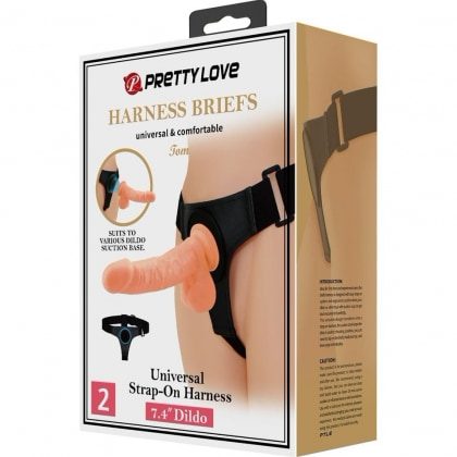 Pretty Love Tom — Ham Reglabil cu Dildo Realist 20 cm