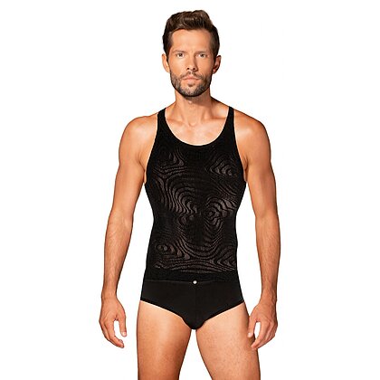 Top Bărbătesc Obsessive T103 Negru S-L