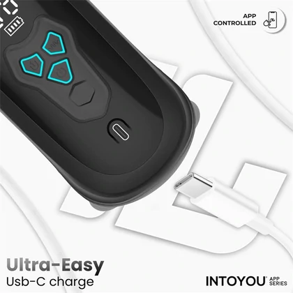 Torky - Compressing Rotating Masturbator with App Control Negru