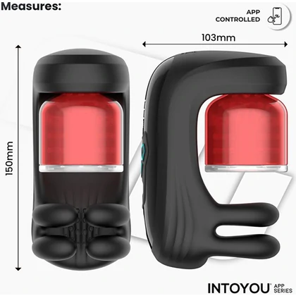 Torky - Compressing Rotating Masturbator with App Control Negru