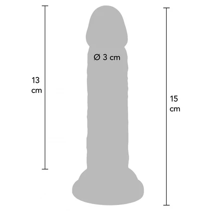 ToyJoy Deluxe — Dong Realist 15 cm, Densitate Duală
