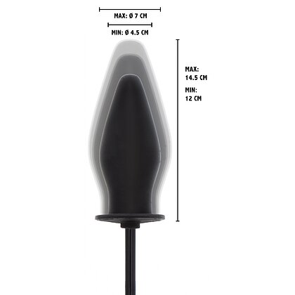 ToyJoy Dop Anal Gonflabil Negru 11cm