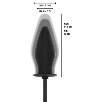 ToyJoy Dop Anal Gonflabil Negru 11cm