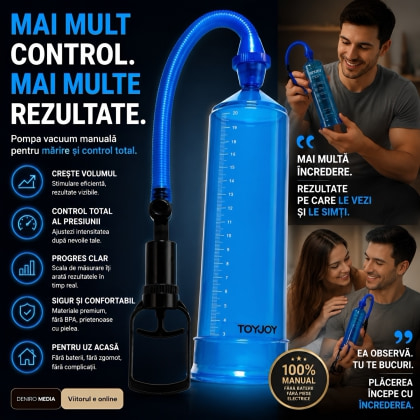ToyJoy Power Pompă Manuală Pentru Penis Albastru