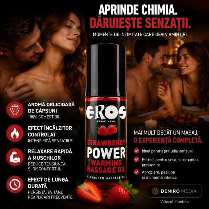 Ulei de Masaj Strawberry Power Warming 100ml