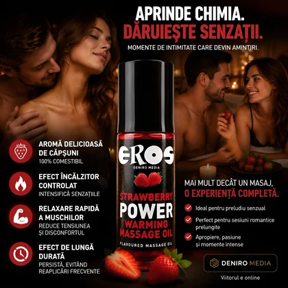 Ulei de Masaj Strawberry Power Warming 100ml