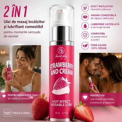 Ulei Masaj 2in1 Hot Effect Kissable Căpșuni 50ml
