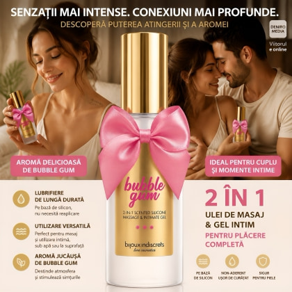 Ulei Masaj BubbleGum Silicone 100 ml