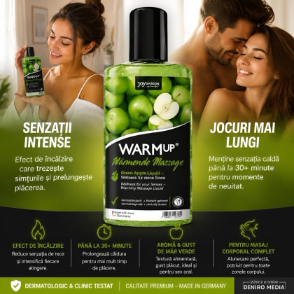 Ulei Masaj WarmUP Green Apple 150ml