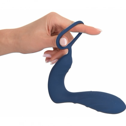 Vibrating Prostate Plug With Ring Albastru