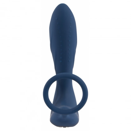 Vibrating Prostate Plug With Ring Albastru