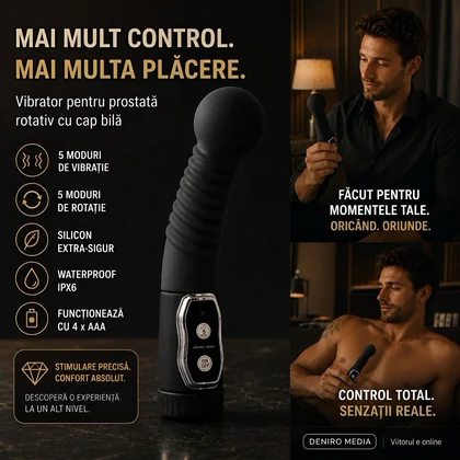 Vibrator Bărbați Pentru Prostată Twister Negru