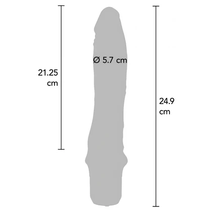 Vibrator Clasic Large Negru 24.9cm