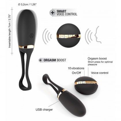 Vibrator Dorcel Secret Delight Egg Negru